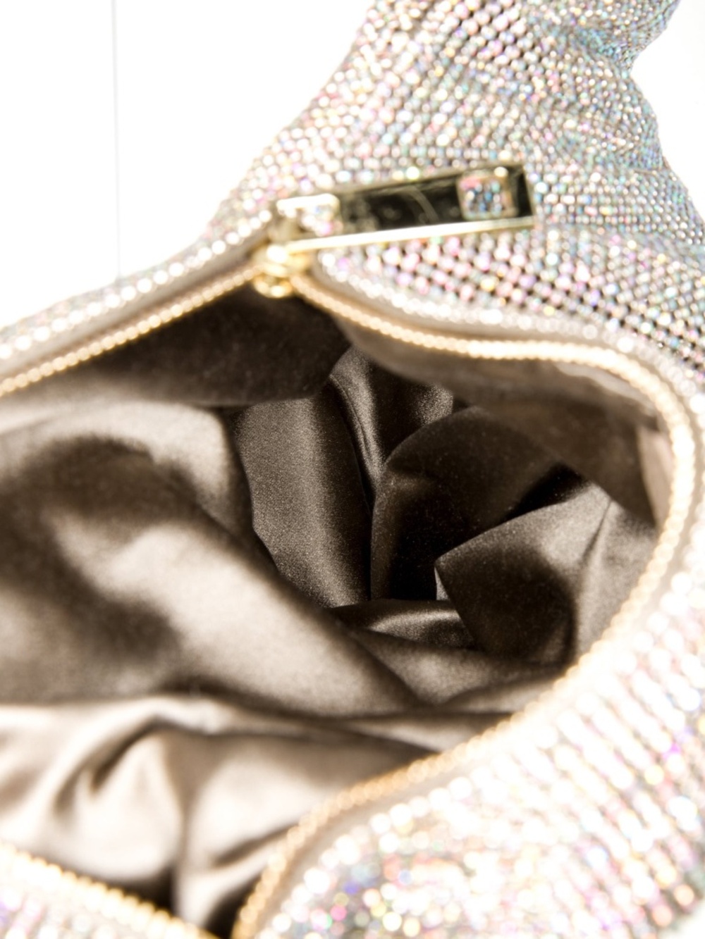 BENEDETTA BRUZZICHES Large Crystal Bag w/ Gold Metal Handle - Picture 6 of 9